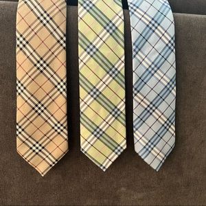 Set of three (3) authentic Burberry ties